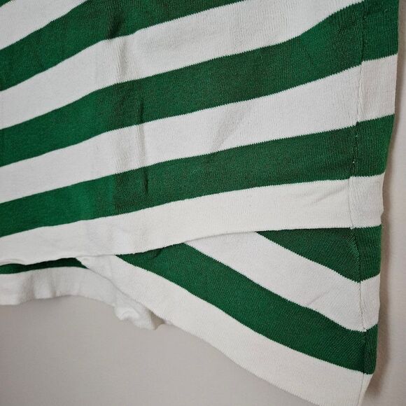 Moth Tank Top Knit Striped Anthropologie Green White Casual Crewneck Coastal - Picture 2 of 10
